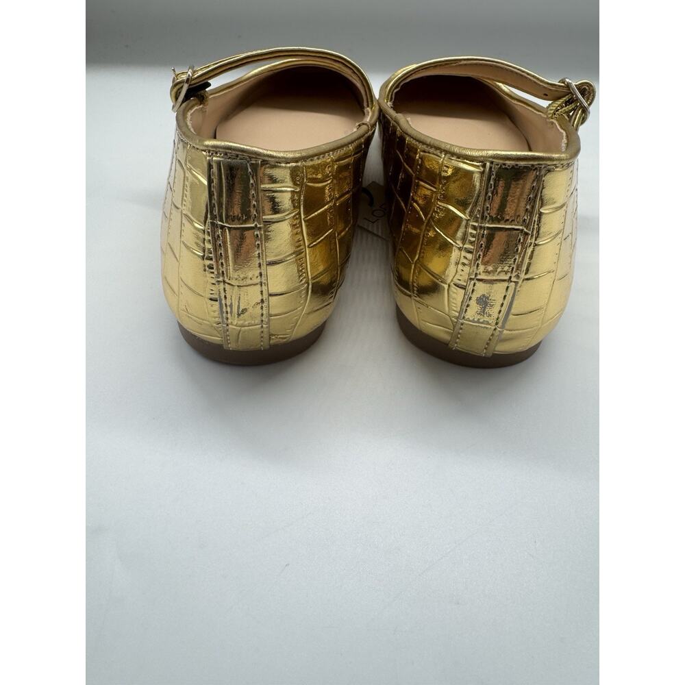 NWD LOFT Gold Square Toe Mary Jane Shoes Women’s Size 7.5 - Picture 6 of 11